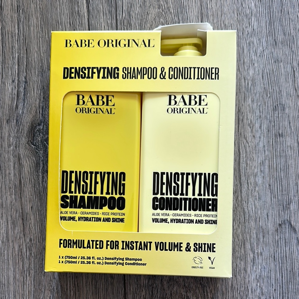 New and unopened Babe Original Densifying Shampoo & Conditioner Set